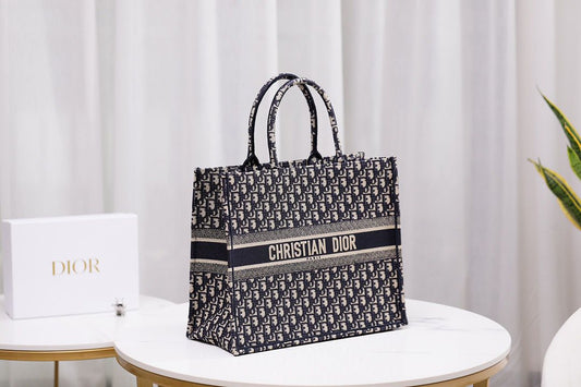 Bolso Dior Book Tote – Lona Oblique Azul