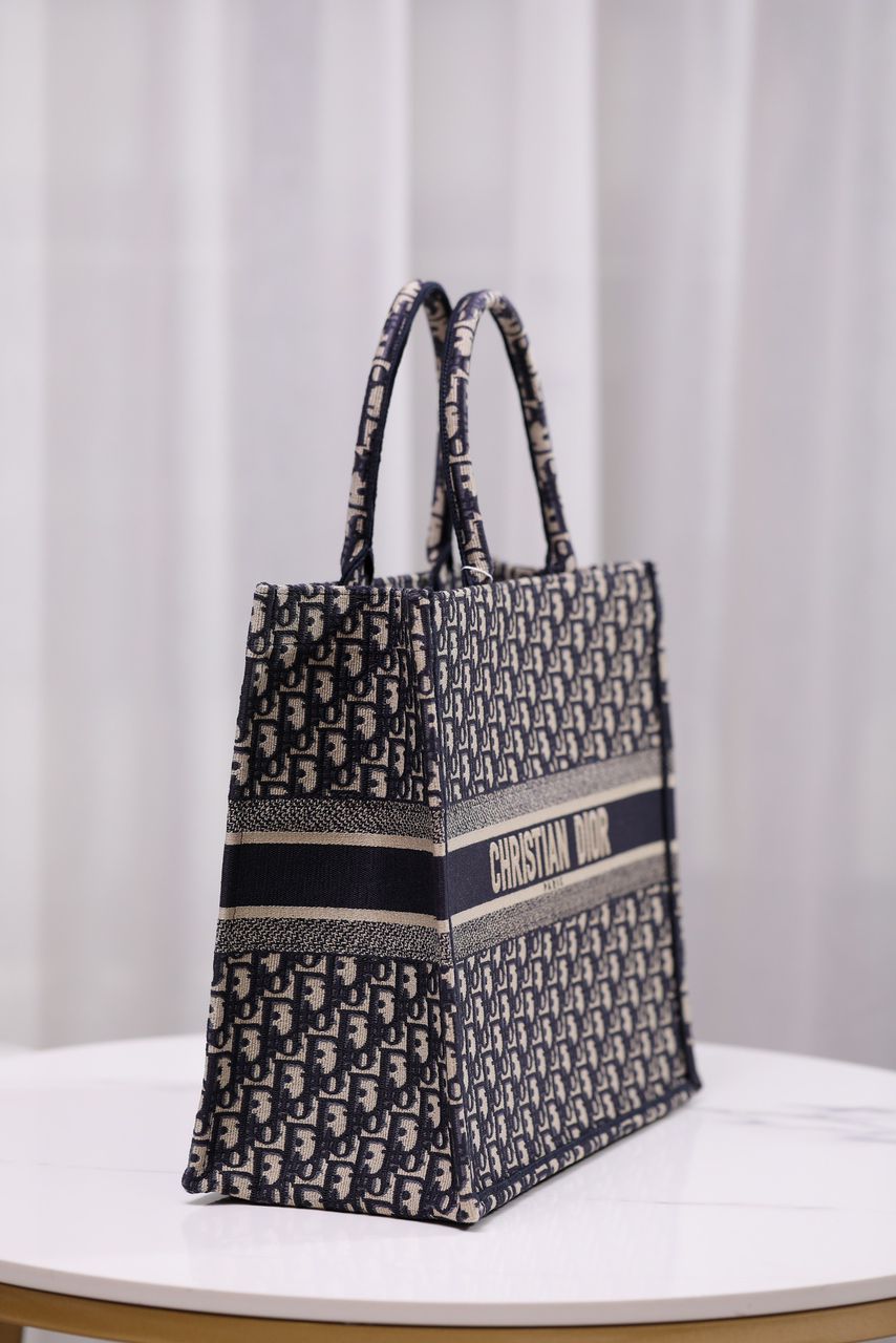 Bolso Dior Book Tote – Lona Oblique Azul