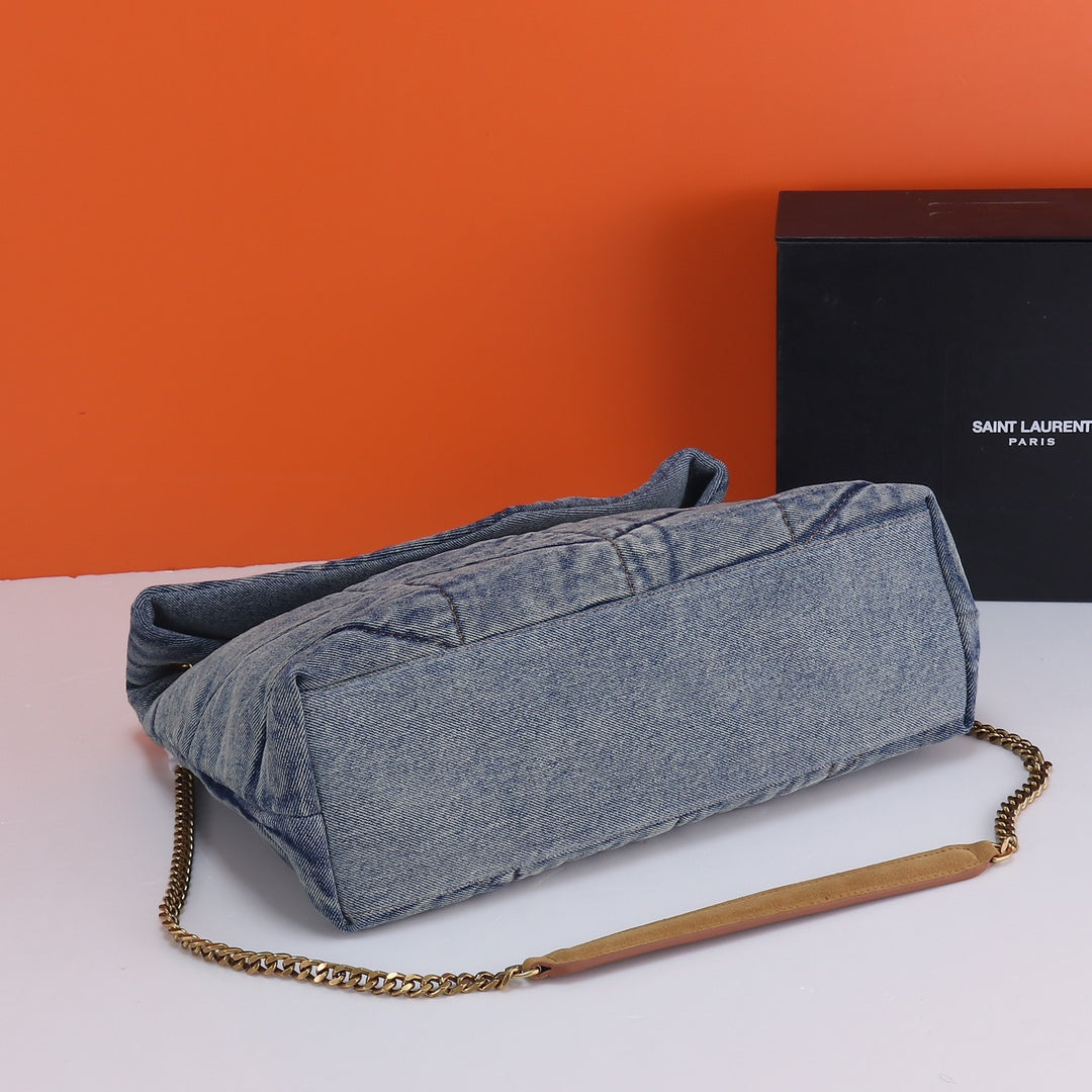 Bolso Saint Laurent Loulou Puffer Denim | Estilo Vintage Moderno en Panamá