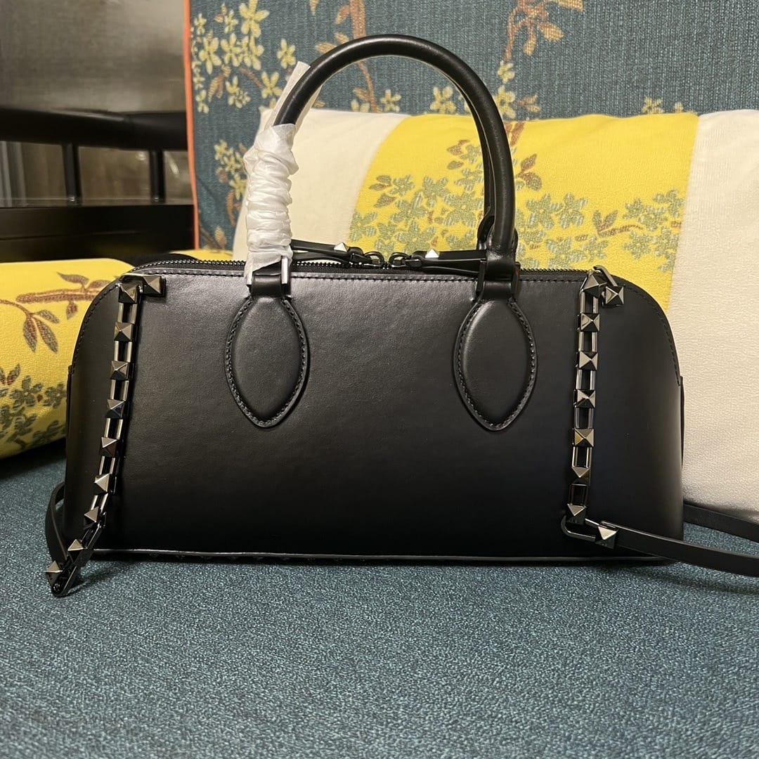 Bolso Valentino Rockstud East-West – Cuero Genuino Negro