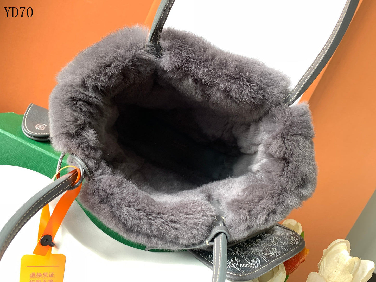 Goyard Shopper Gris con Forro de Pelo – Elegancia Invernal con Estilo Exclusivo