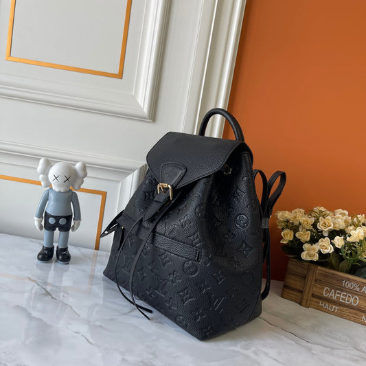 Louis Vuitton Montsouris Monogram Empreinte Leather Backpack Black – Diseño Icónico con Toques Vintage