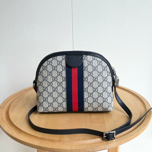 GUCCI GG Ophidia Estilo Dome Shoulder Bag Blue | Diseño Compacto y Elegante