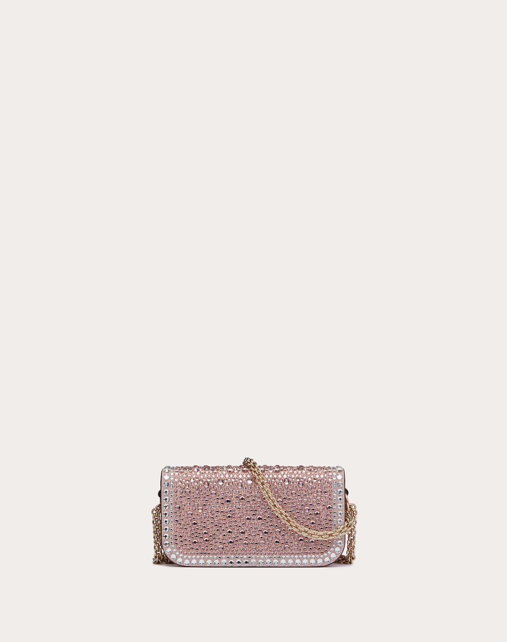 Bolso Valentino Locò Small – Cristales & Lentejuelas Rosa Pink
