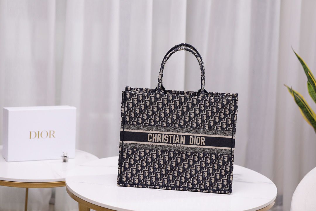Bolso Dior Book Tote – Lona Oblique Azul