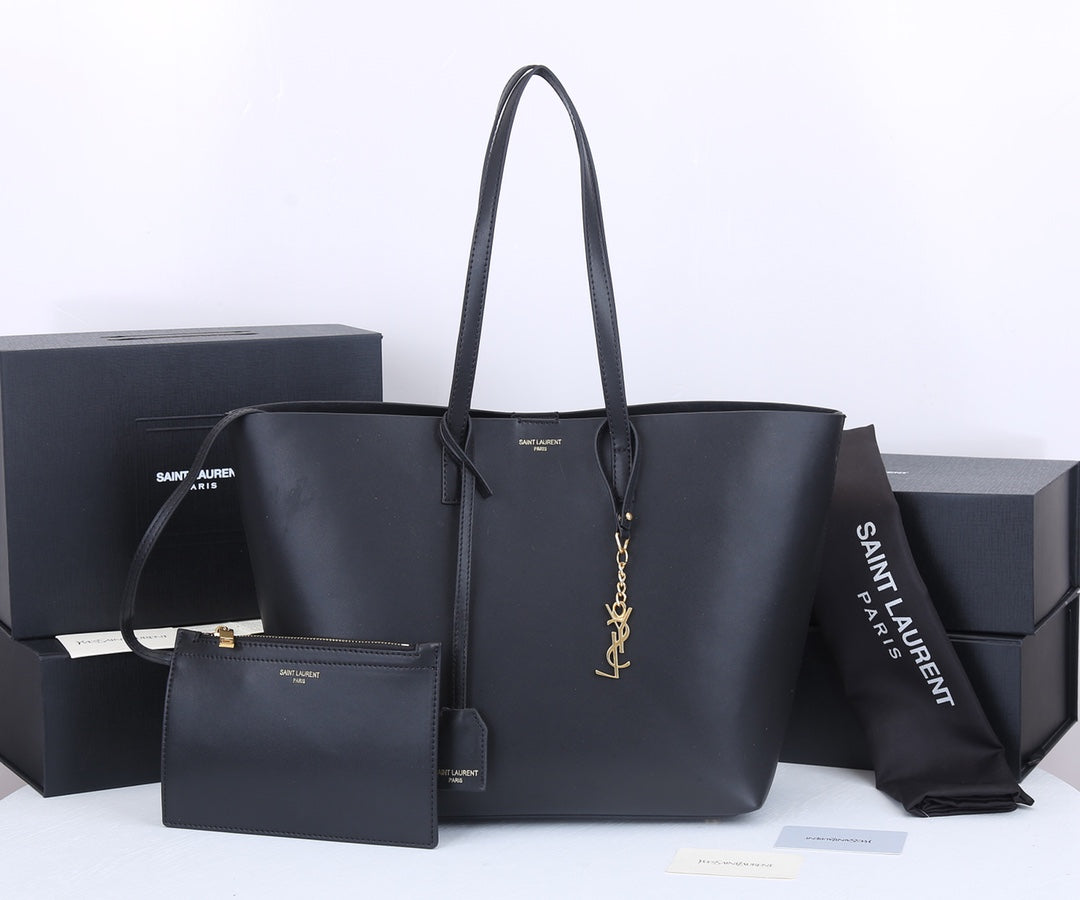 YSL | Bolso Shopper de Cuero Grano Natural | Estilo Casual Chic en Panamá
