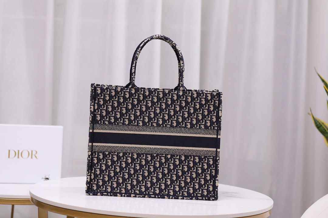 Bolso Dior Book Tote – Lona Oblique Azul