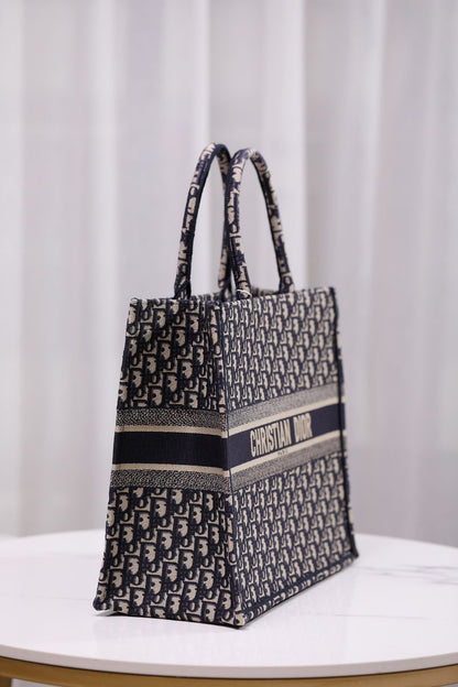 Bolso Dior Book Tote – Lona Oblique Azul
