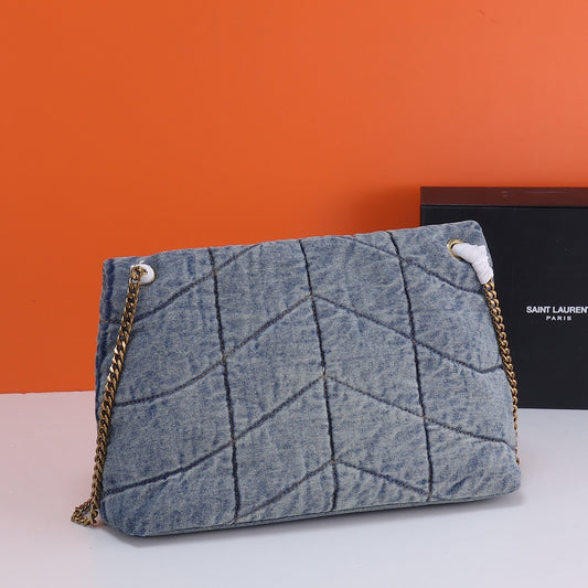 Bolso Saint Laurent Loulou Puffer Denim | Estilo Vintage Moderno en Panamá