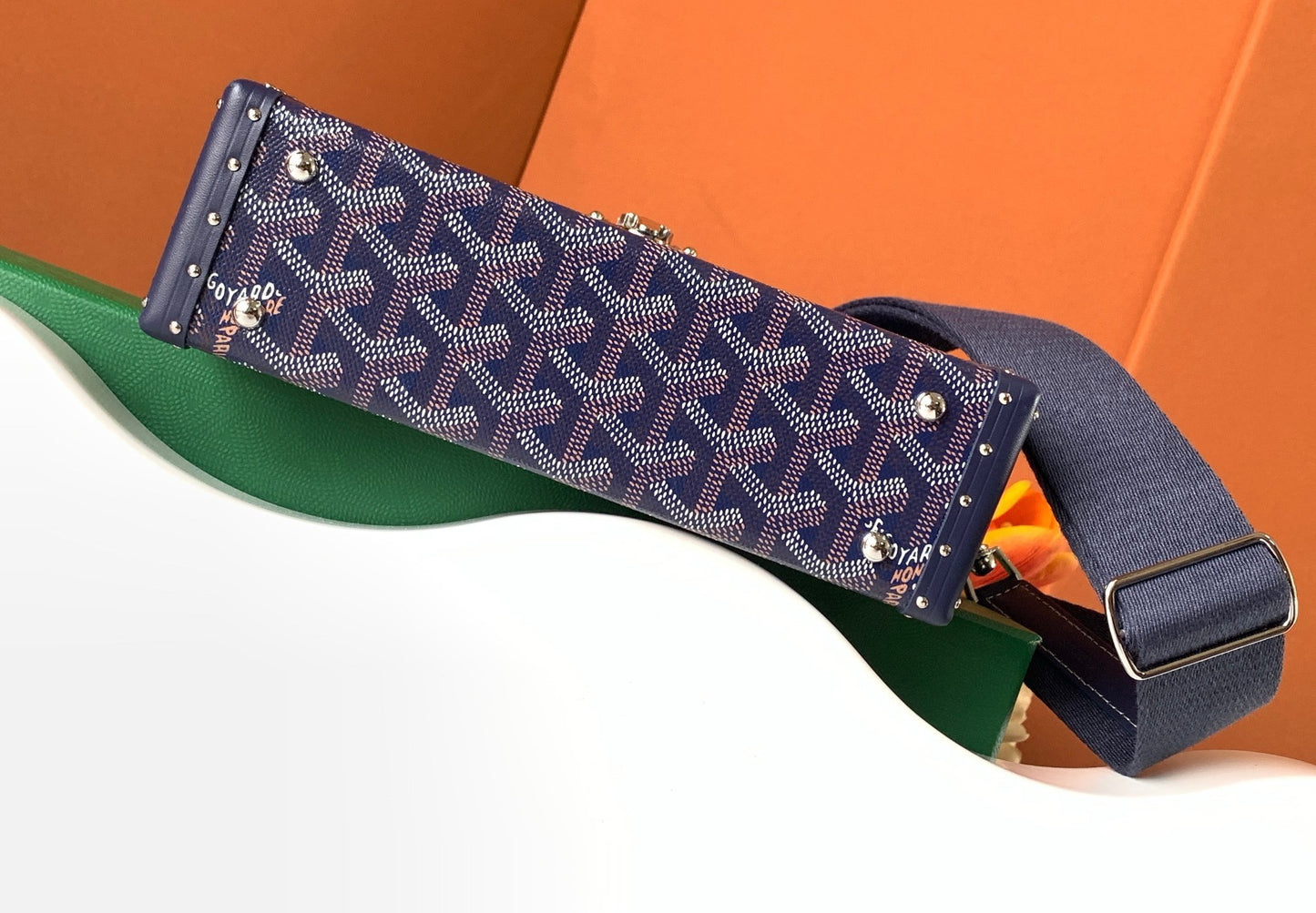 Goyard Minaudière Box Bag Azul – Estilo Exclusivo en Cada Detalle.