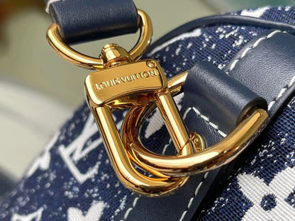 Louis Vuitton Speedy Bag 25cm – Denim Azul Oscuro (Hecha a Mano)