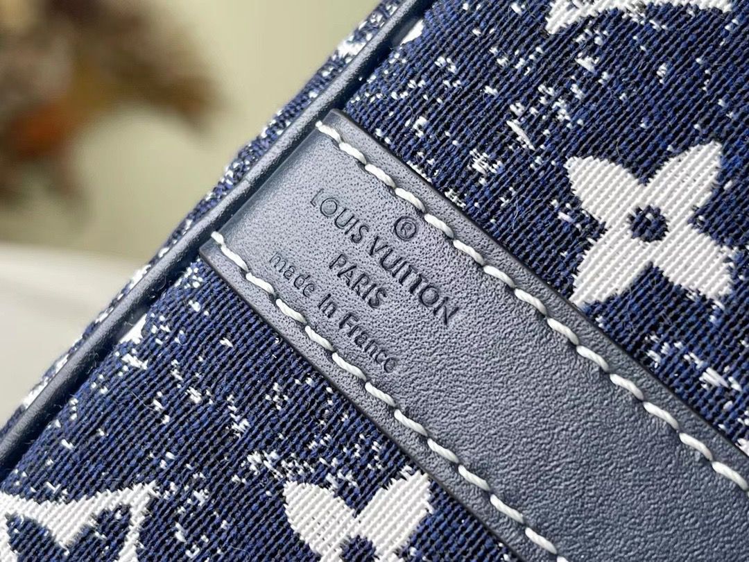Louis Vuitton Speedy Bag 25cm – Denim Azul Oscuro (Hecha a Mano)
