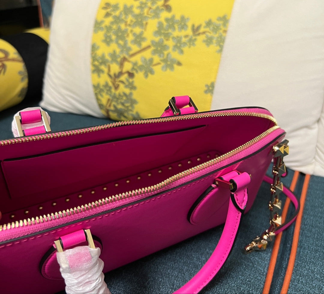 Bolso Valentino Rockstud East-West – Cuero Genuino Negro