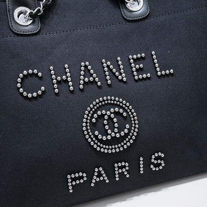 CHANEL Deauville Tote Bag with Pearls color Negro | Delicada y Sofisticada