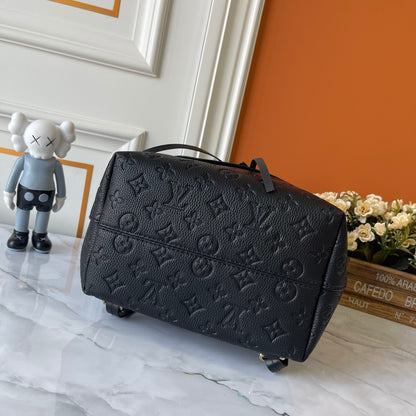 Louis Vuitton Montsouris Monogram Empreinte Leather Backpack Black – Diseño Icónico con Toques Vintage