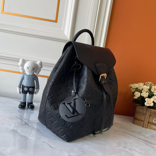 Louis Vuitton Montsouris Monogram Empreinte Leather Backpack Black – Diseño Icónico con Toques Vintage