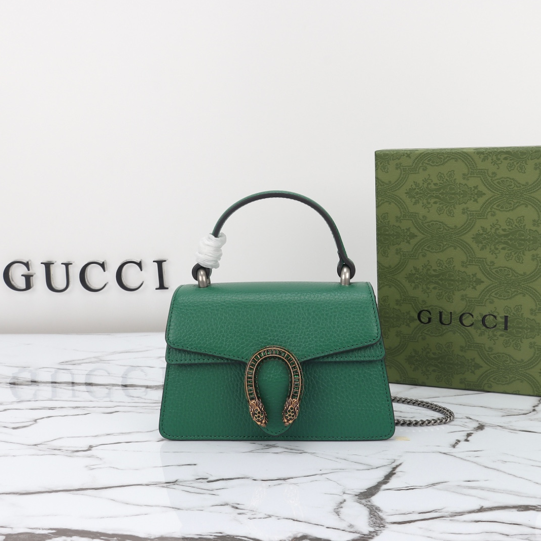 Gucci Dionysus Mini en Cuero Negro y Cristales – Lujo Artesanal y Brillo Sofisticado
