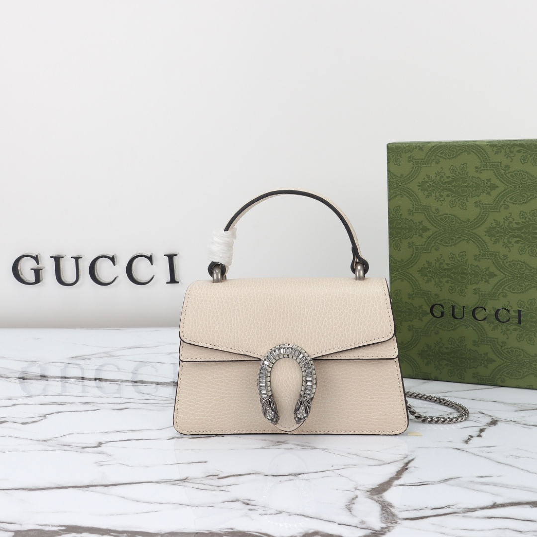 Gucci Dionysus Mini en Cuero Negro y Cristales – Lujo Artesanal y Brillo Sofisticado