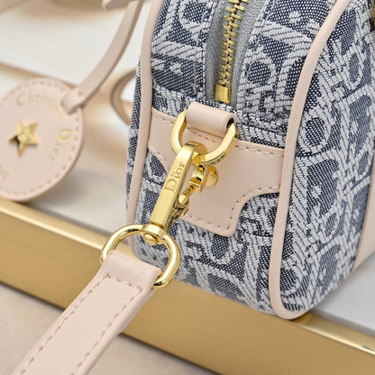 Dior D-Vibe Bowling Bag Small Color Oblique Azul Grisáceo | Deportivo y Elegante