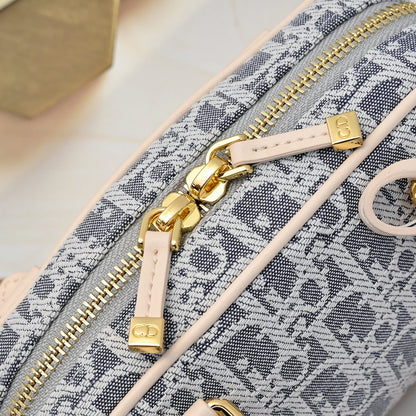 Dior D-Vibe Bowling Bag Small Color Oblique Azul Grisáceo | Deportivo y Elegante