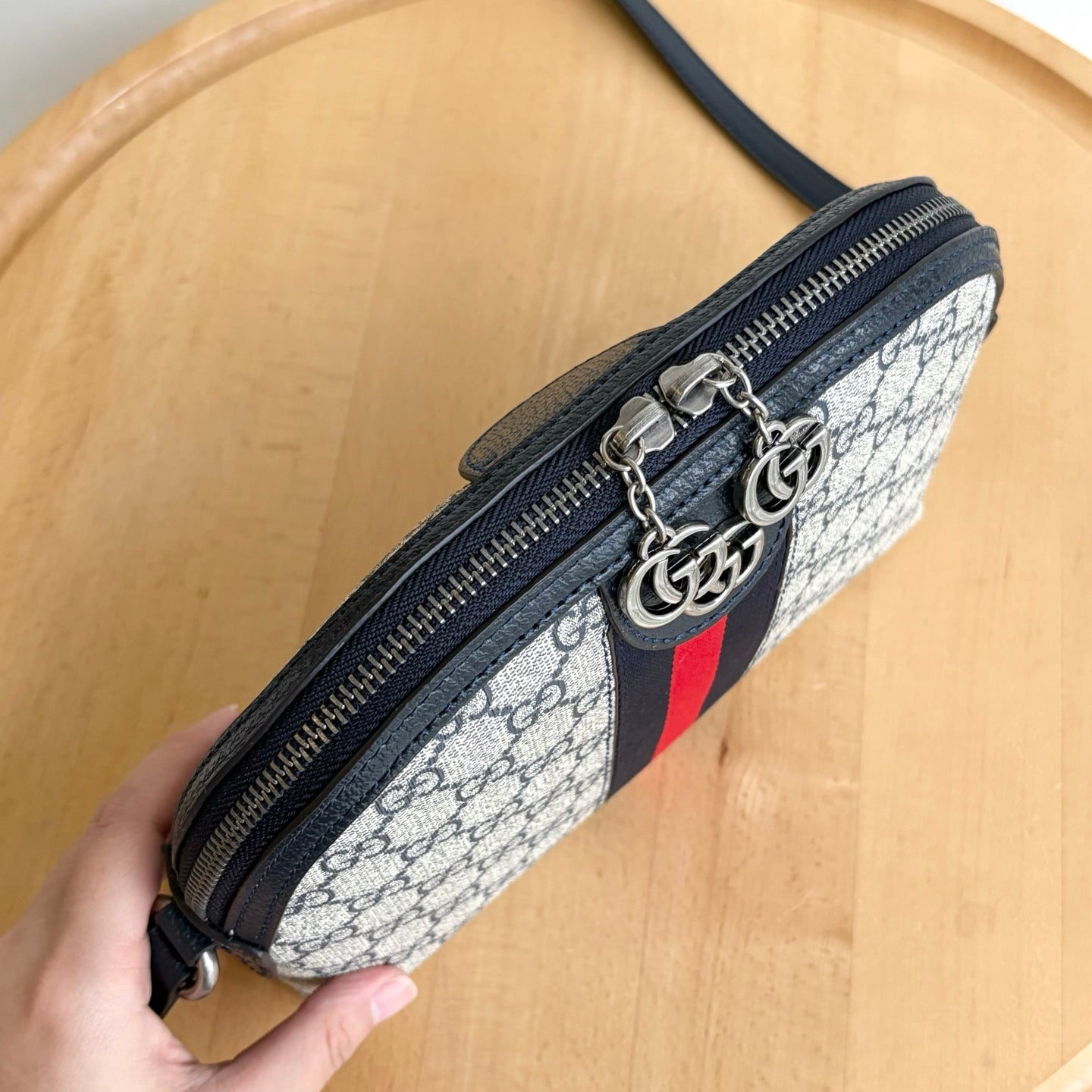 GUCCI GG Ophidia Estilo Dome Shoulder Bag Blue | Diseño Compacto y Elegante