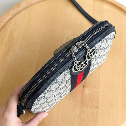 GUCCI GG Ophidia Estilo Dome Shoulder Bag Blue | Diseño Compacto y Elegante