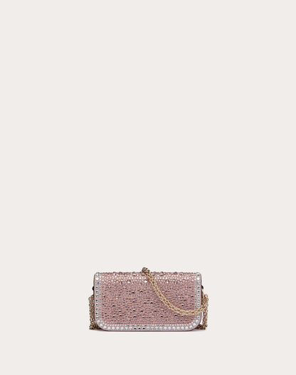 Bolso Valentino Locò Small – Cristales & Lentejuelas Rosa Pink